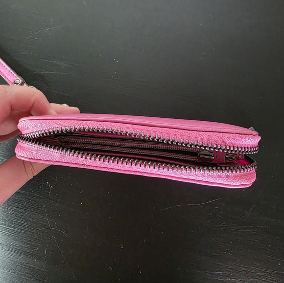 Aimee Kestenberg Pink Zip Around Wristlet Wallet - Picture 14 of 16